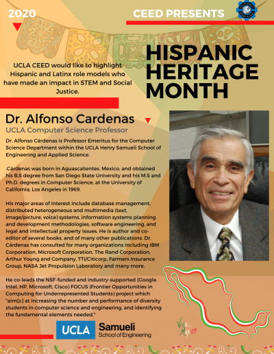 Dr. Alfonso Cardenas Hispanic Heritage Month Highlight Flyer