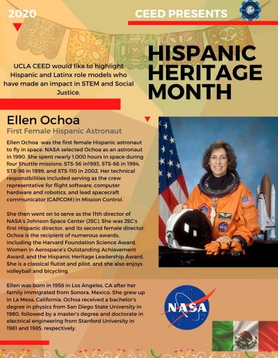 Ellen Ochoa Hispanic Heritage Month Highlight Flyer