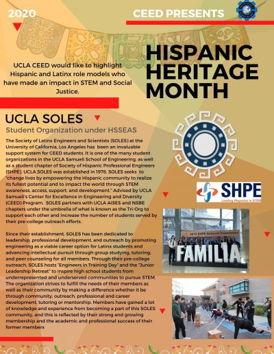 UCLA SOLES Hispanic Heritage Month Highlight Flyer